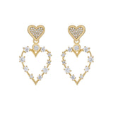 Eden Presley 14kt Yellow Gold Small Diamond Love Transformer Drop Earrings