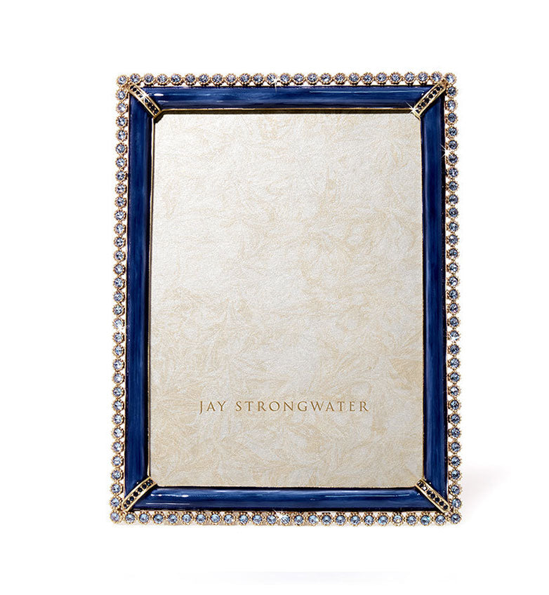Jay Strongwater Lucas Stone Edge 5" x 7" Frame - Delft Garden
