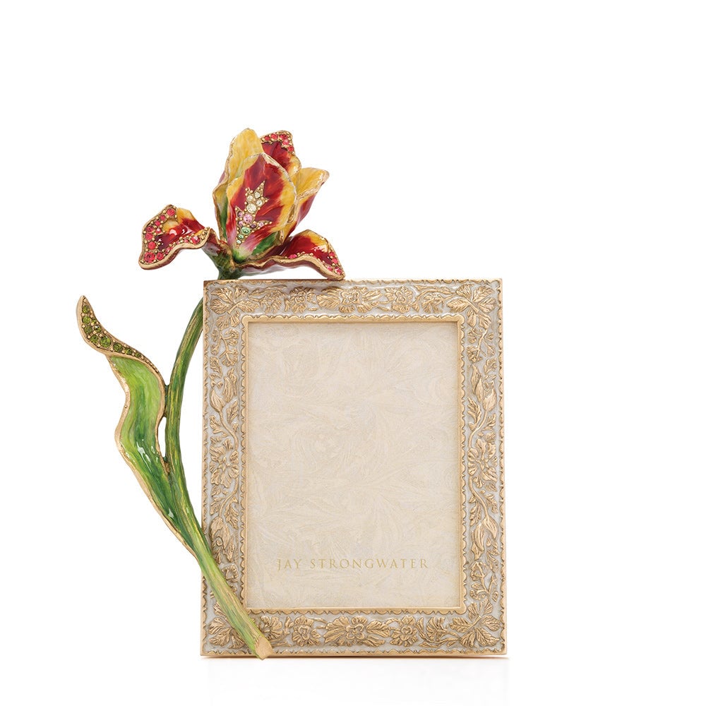 Jay Strongwater Ilsa Tulip 3" x 4" Frame - Flora