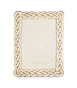 Jay Strongwater Mika Braided 5" x 7" Frame - Golden
