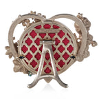 Prem 4" Round Heart Bouquet Frame - Flora