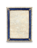 Jay Strongwater Lorraine Stone Edge 4" x 6" Frame - Delft Garden