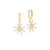Spur Huggie Diamond Earrings
