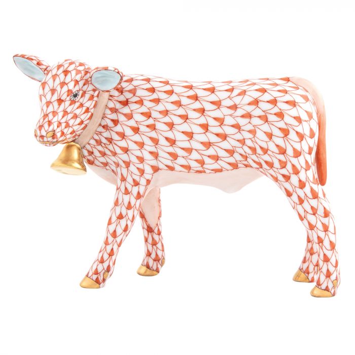 Herend Calf With Bell - Rust
