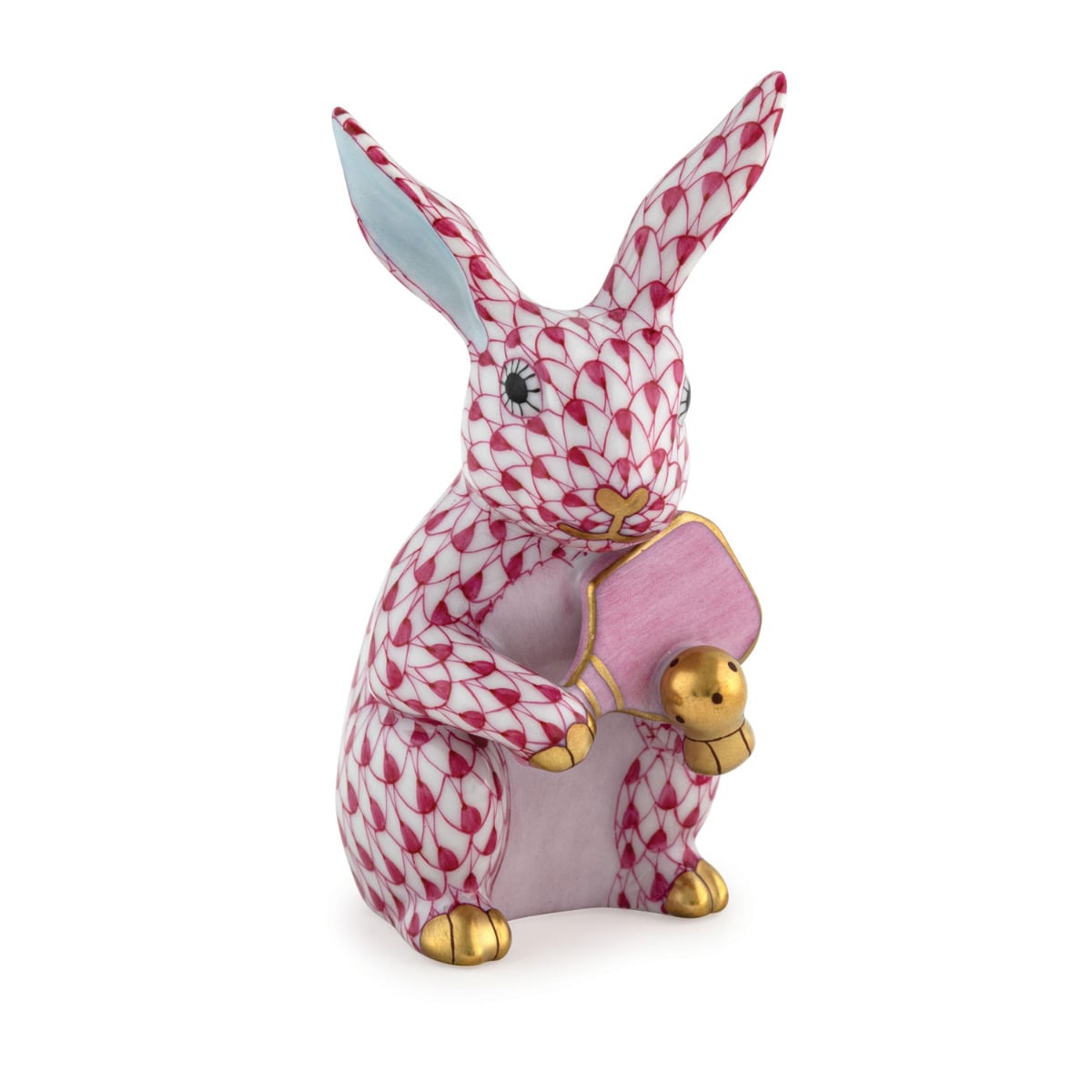 Herend Bunny Pickleball - Raspberry