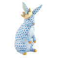 Herend Bunny With Crown - Blue