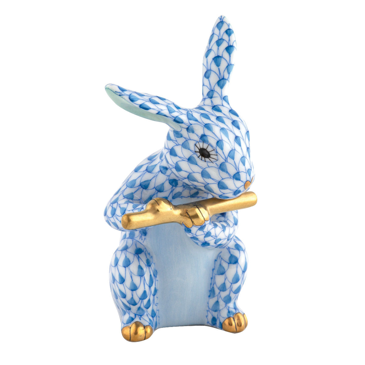 Herend Bunny Flute - Blue