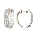 Terzihan Diamond Shield Hoop Earrings in 18kt White Gold