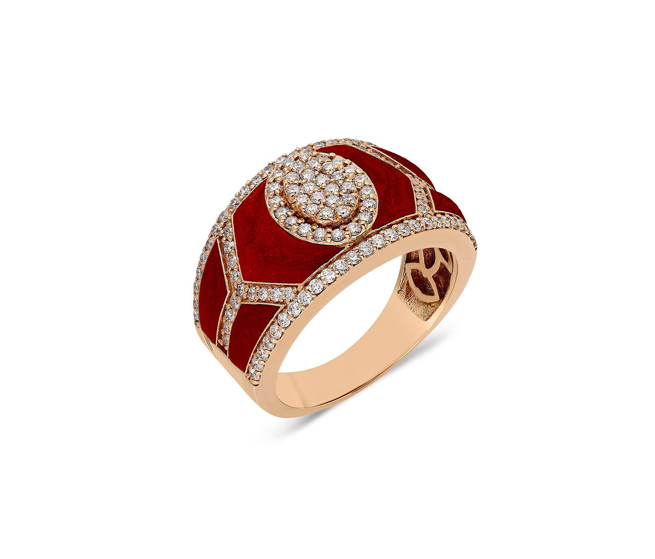 Terzihan Diamond Shield Ring in 18kt Rose Gold (7)