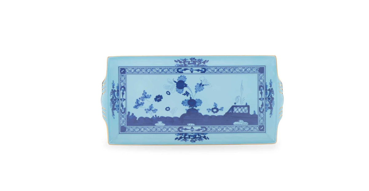 "Oriente Italiano" Iris Porcelain Rectangular Tray