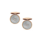 18 kt Gold Guilloché  Engraved Cufflinks