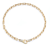 Walters Faith "Clive" 18kt Yellow Gold Chain Link Choker Necklace with Diamonds