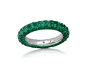 Graziela Gems Green Rhodium Emerald 3-Sided Band in 18kt White Gold (7)
