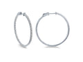 Louis Anthony Jewelers 18kt White Gold Hoop Diamond Earrings