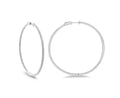 Louis Anthony 18kt White Gold Diamond Hoop Earrings
