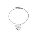 Heart Sterling Silver Women's Bracelet with Gucci Trademark