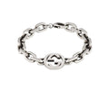 Gucci "Interlocking G" Semi Shiny Sterling Silver Bracelet