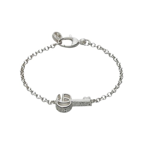 Gucci "GG Marmont" Silver Key Station Bracelet