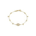 Gucci "Interlocking G" 18kt Yellow Gold Diamond Bracelet