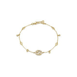 Gucci "Interlocking G" 18kt Yellow Gold Diamond Bracelet