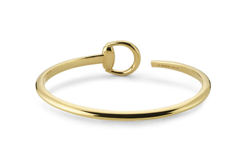 "Horsebit" 18kt Yellow Gold Cuff Bracelet