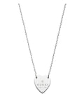 Heart Sterling Silver Women's Necklace with Gucci Trademark
