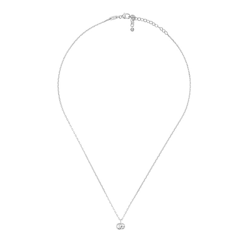 Gucci GG Running Necklace in 18kt White Gold