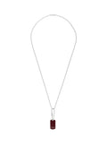 Gucci Boule Chain Red Enamel Pendant Necklace