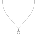 Gucci "Horsebit" 18kt White Gold Diamond Necklace
