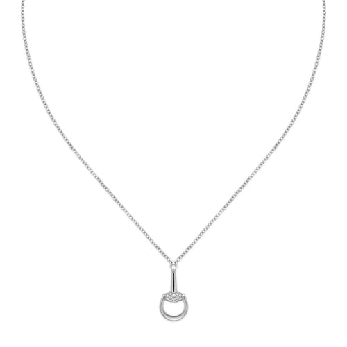 Gucci "Horsebit" 18kt White Gold Diamond Necklace