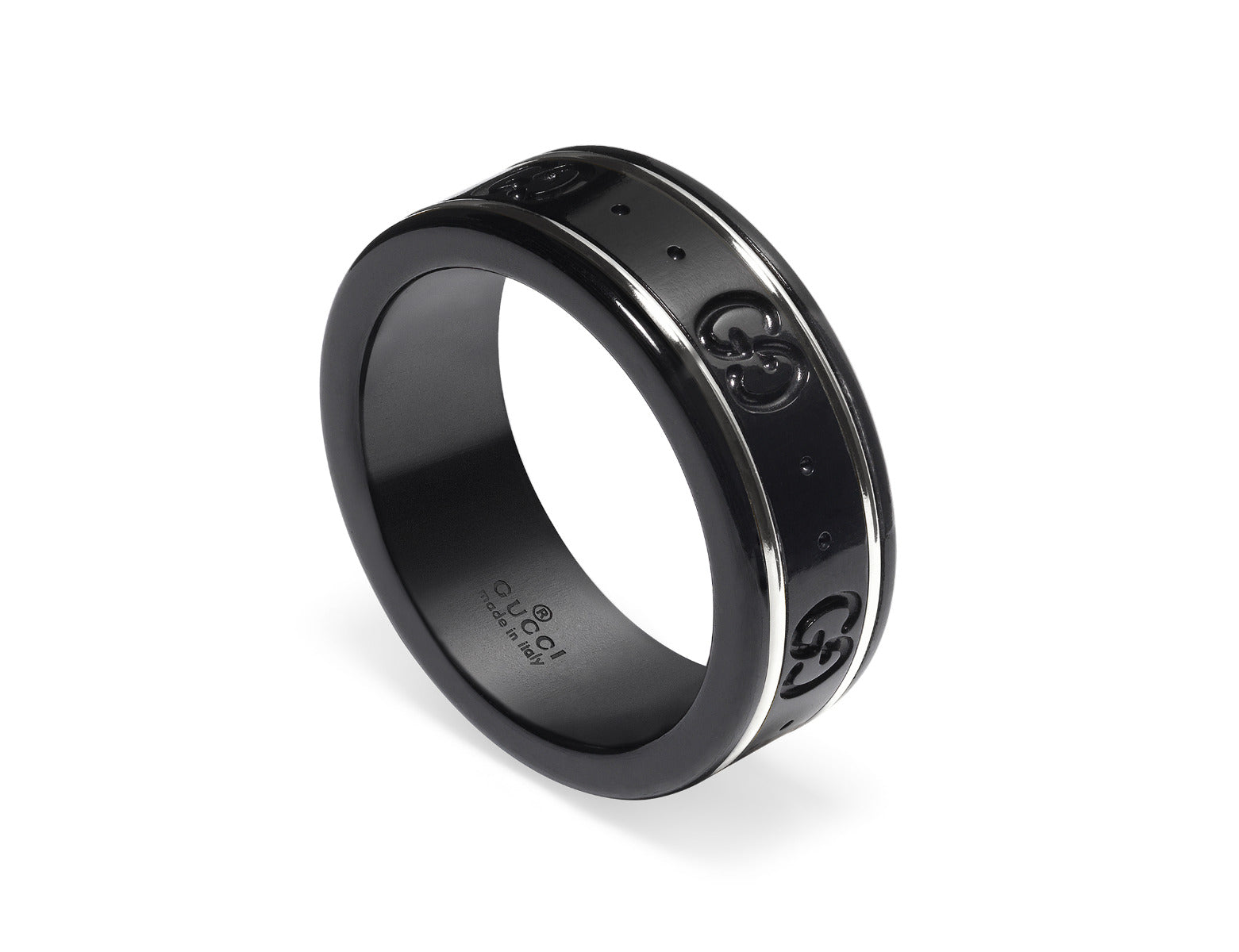 Gucci "Icon" 18kt White Gold Thin Band (6.5)