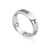 Gucci "Blind for Love" Sterling Silver Women's Ring, Size 7.25