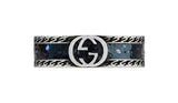 Heart Interlocking G Sterling Silver & Enamel Ring (16)