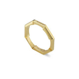 Gucci "Link to Love" 18kt Yellow Gold Mirrored Women's Ring, Size 7.25