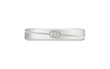 Gucci "Interlocking G" Diagonal Sterling Silver Thin Ring (7.25)