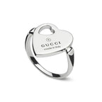 Gucci Sterling Silver Trademark Heart Ring