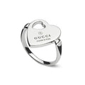 Gucci Sterling Silver Trademark Heart Ring