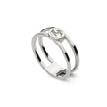 Gucci "Interlocking G" Sterling Silver Open Band (6.5)