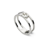 Gucci "Interlocking G" Sterling Silver Open Band (6.5)