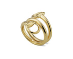 "Horsebit" 18kt Yellow Gold Contrarie Ring (7.5)