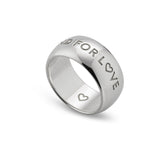 Gucci "Blind for Love" Sterling Silver Ring, Size 5