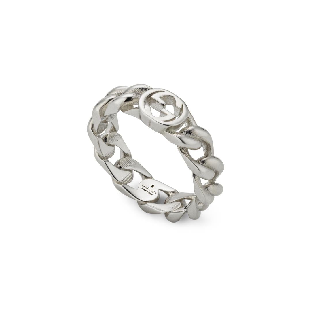 Gucci "Interlocking G" Sterling Silver Ring