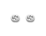 Gucci "Interlocking G" Sterling Silver Stud Women's Earrings