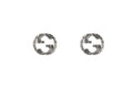 Gucci "Interlocking G" Aureco Sterling Silver Stud Earrings