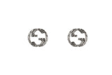 Gucci "Interlocking G" Aureco Sterling Silver Stud Earrings