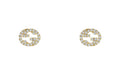 Gucci "Interlocking G" 18kt Yellow Gold Large Diamond Stud Earrings