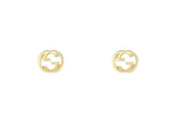 Gucci "Interlocking G" 18k Yellow Gold Stud Earrings