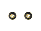 Gucci "Interlocking G" 18kt Yellow Gold Diamond Stud Earrings