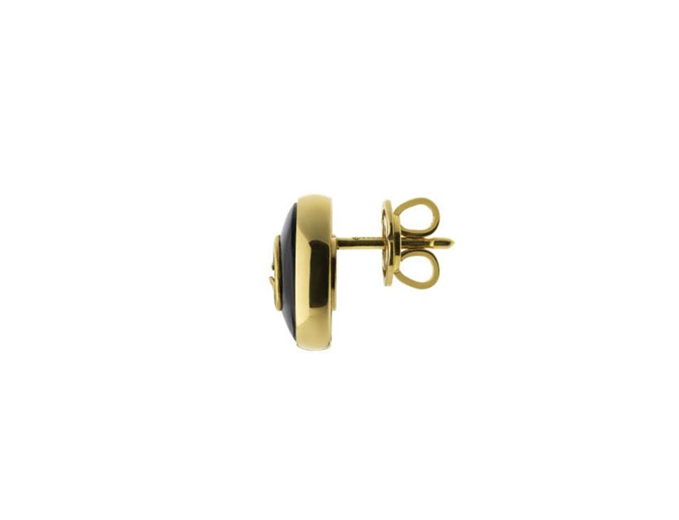 "Interlocking G" 18kt Yellow Gold Diamond Stud Earrings