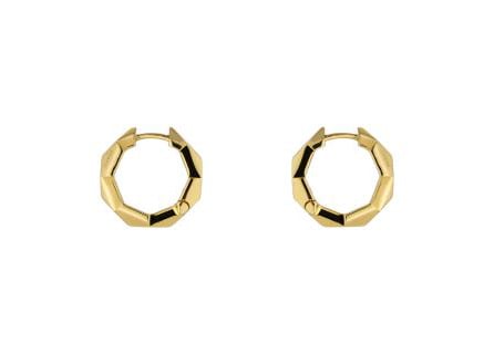 "Link to Love" 18kt Yellow Gold Studded Earrings